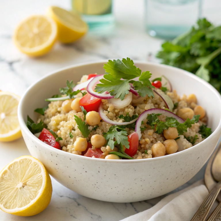 Lemon Herb Quinoa with Chickpeas Recipe