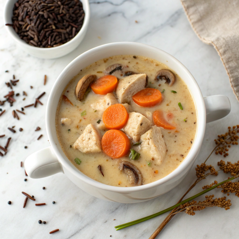 Creamy Mushroom Chicken and Wild Rice Soup Recipe
