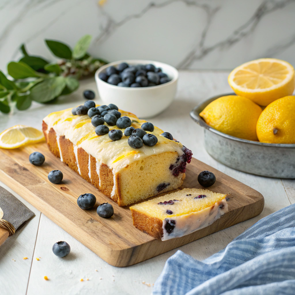 Lemon Blueberry Loaf with Zesty Lemon Glaze Recipe - Recipe Image
