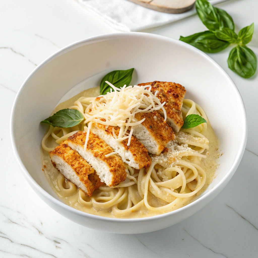 Southern Style Creamy Parmesan Chicken Pasta Recipe - Recipe Image