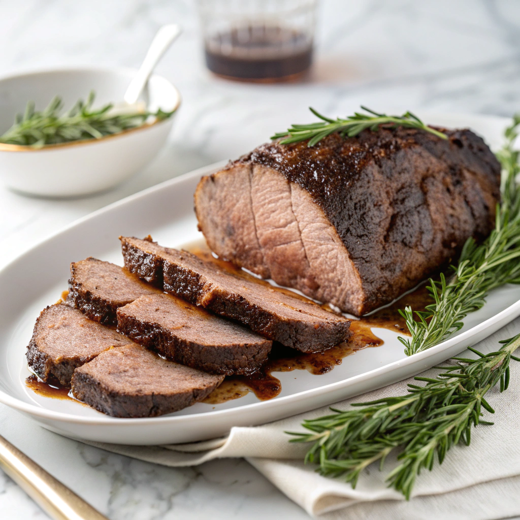 Slow Cooker Pot Roast with Carrots, Potatoes, and Rich Balsamic Gravy Recipe - Recipe Image