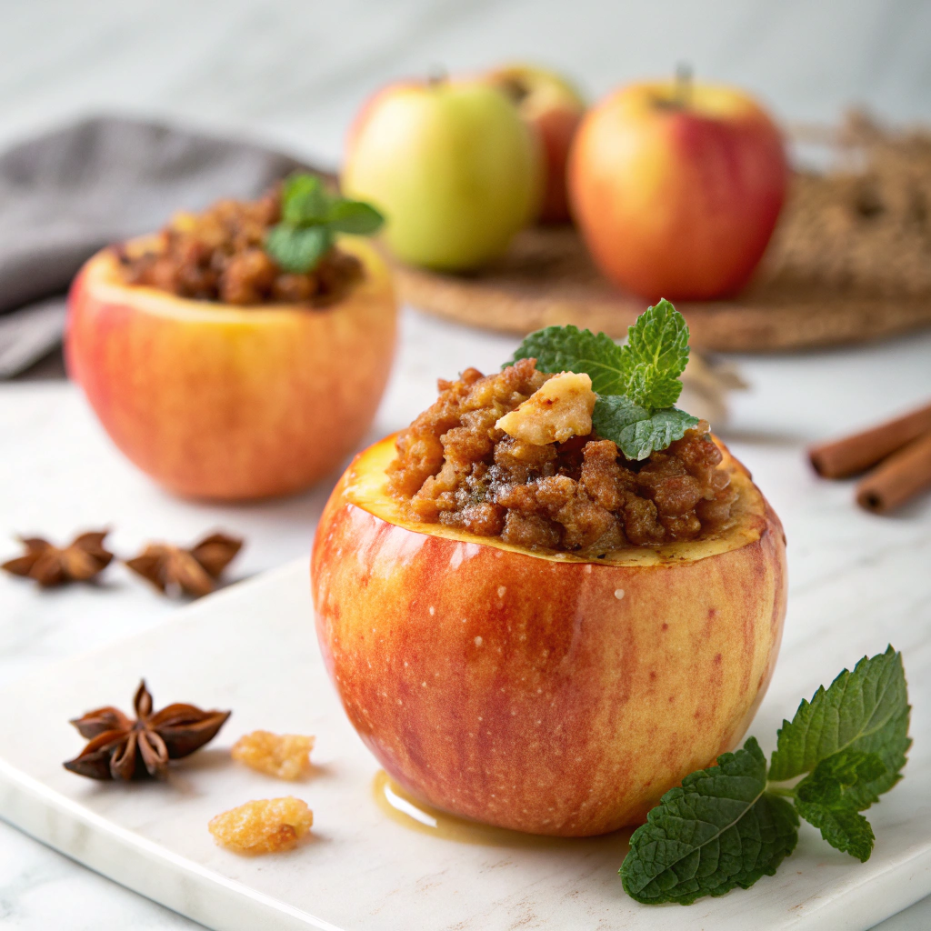 Cheesecake-Stuffed Baked Apples Recipe - Recipe Image