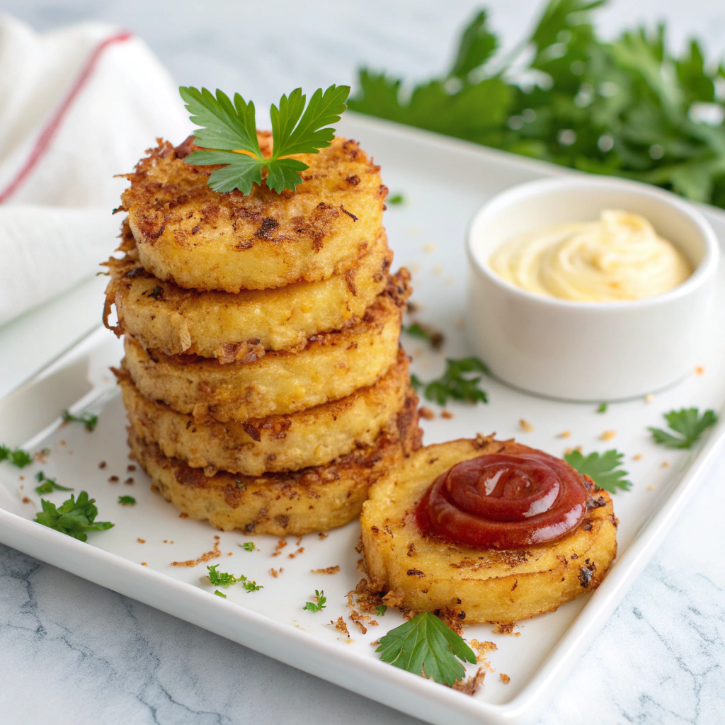 Fried Pineapple Rings Snack: A Deliciously Sweet Treat Recipe - Recipe Image