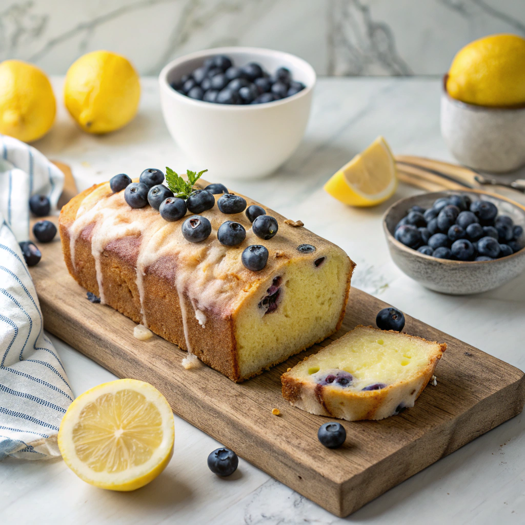 Lemon Blueberry Loaf with Zesty Lemon Glaze Recipe - Recipe Image