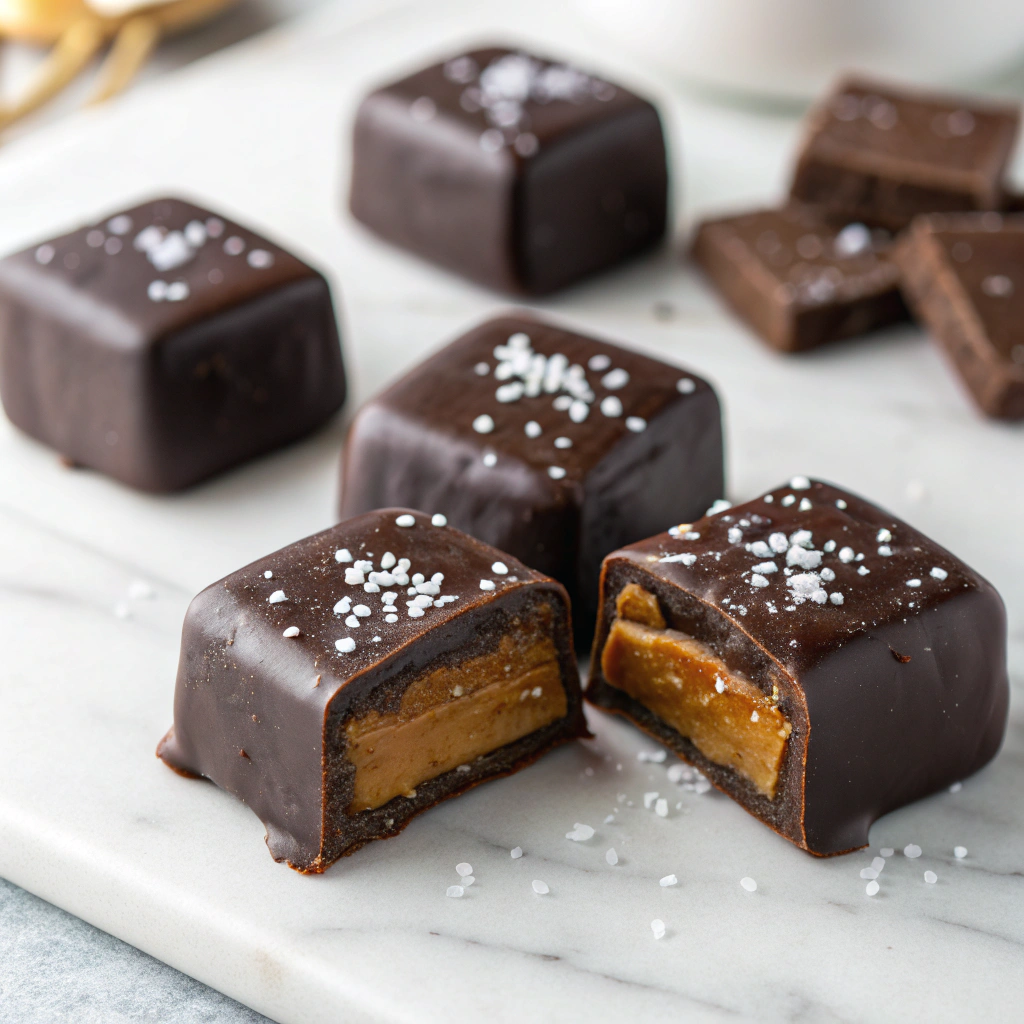 Homemade Chocolate Caramels Recipe - Recipe Image