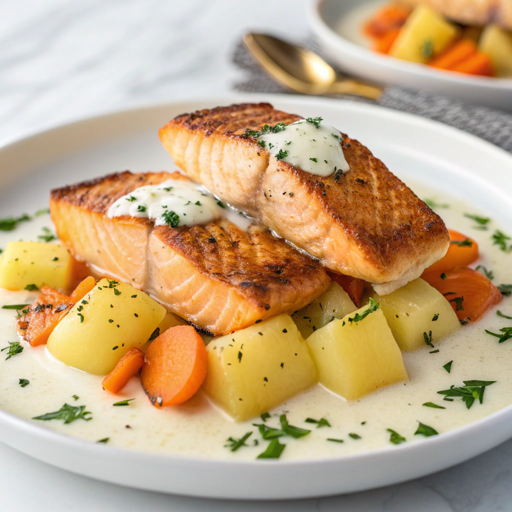 Honey Mustard Salmon Bites with Veggie Medley Recipe - Recipe Image