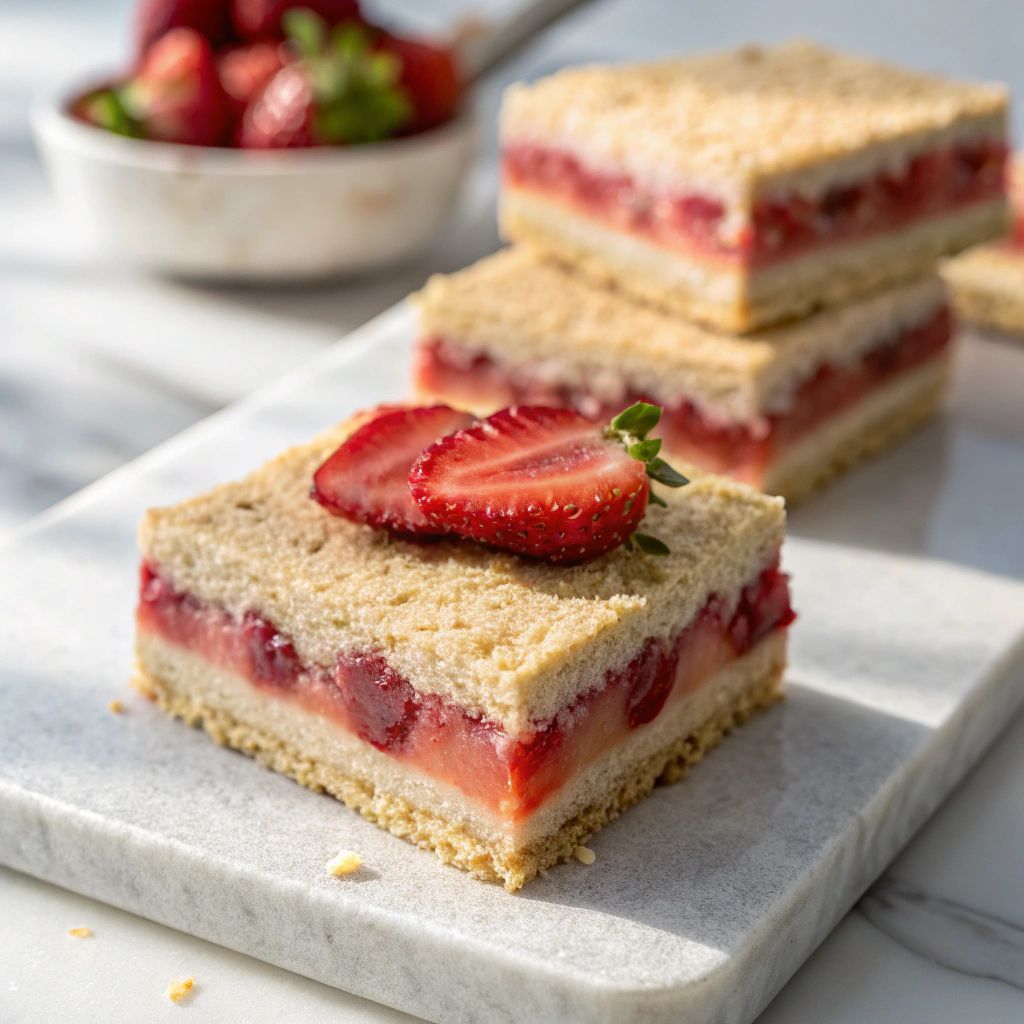 Strawberry Lemon Blondies Recipe - Recipe Image