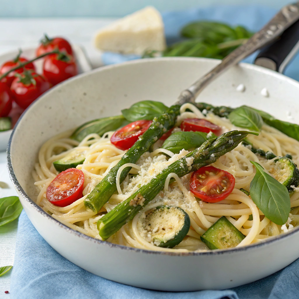 One-Pot Pasta Primavera Recipe - Recipe Image