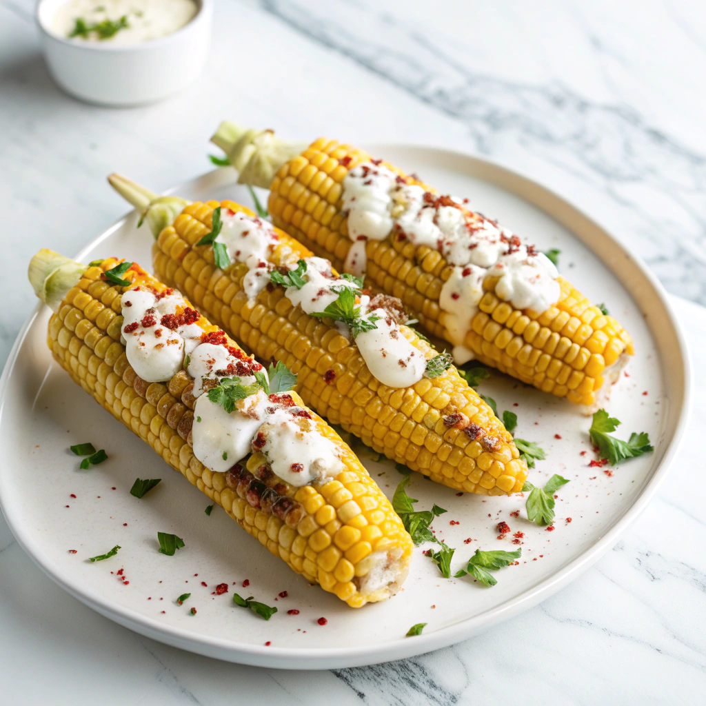 Cheesy Garlic Butter Corn on the Cob Recipe - Recipe Image