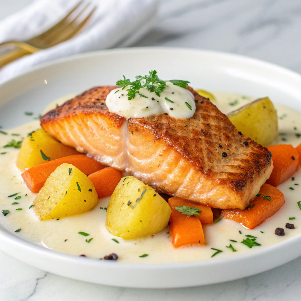 Honey Mustard Salmon Bites with Veggie Medley Recipe - Recipe Image