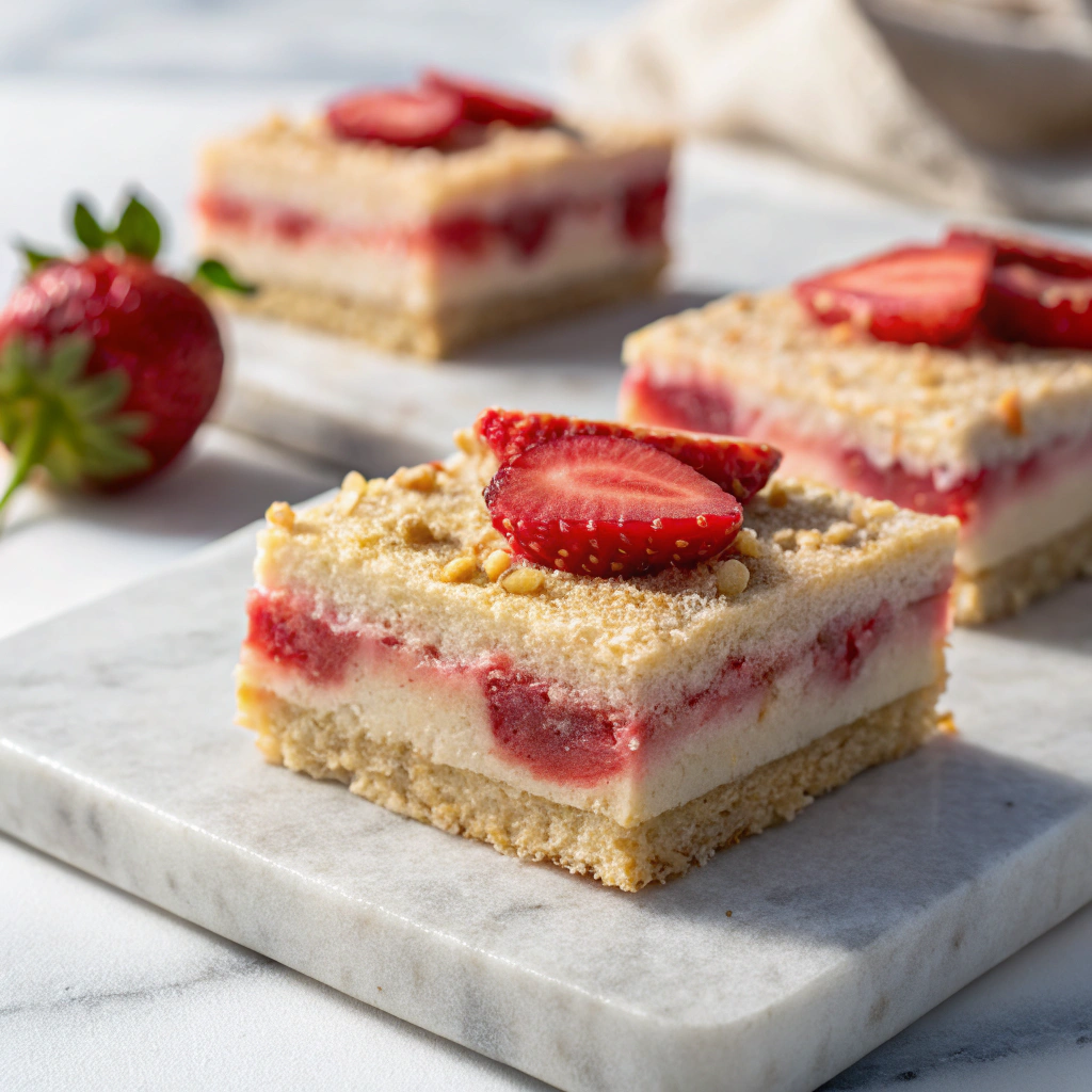 Strawberry Lemon Blondies Recipe - Recipe Image