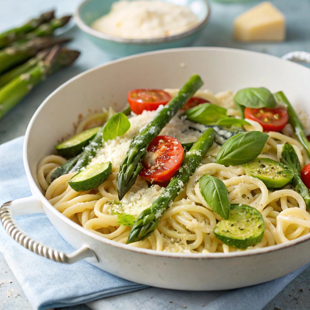 One-Pot Pasta Primavera Recipe - Recipe Image