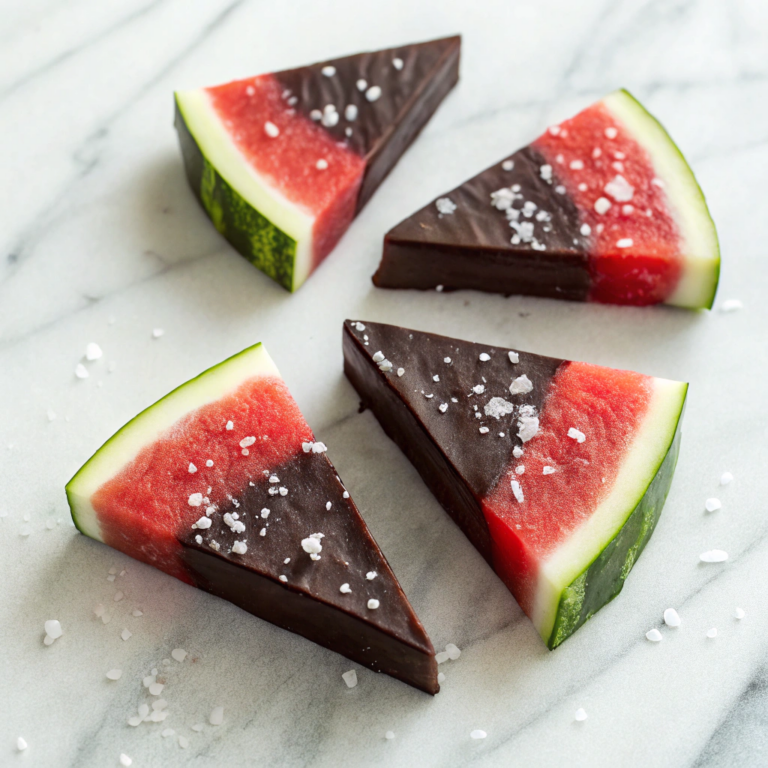 Sea Salt Dark Chocolate Watermelon Slices Recipe