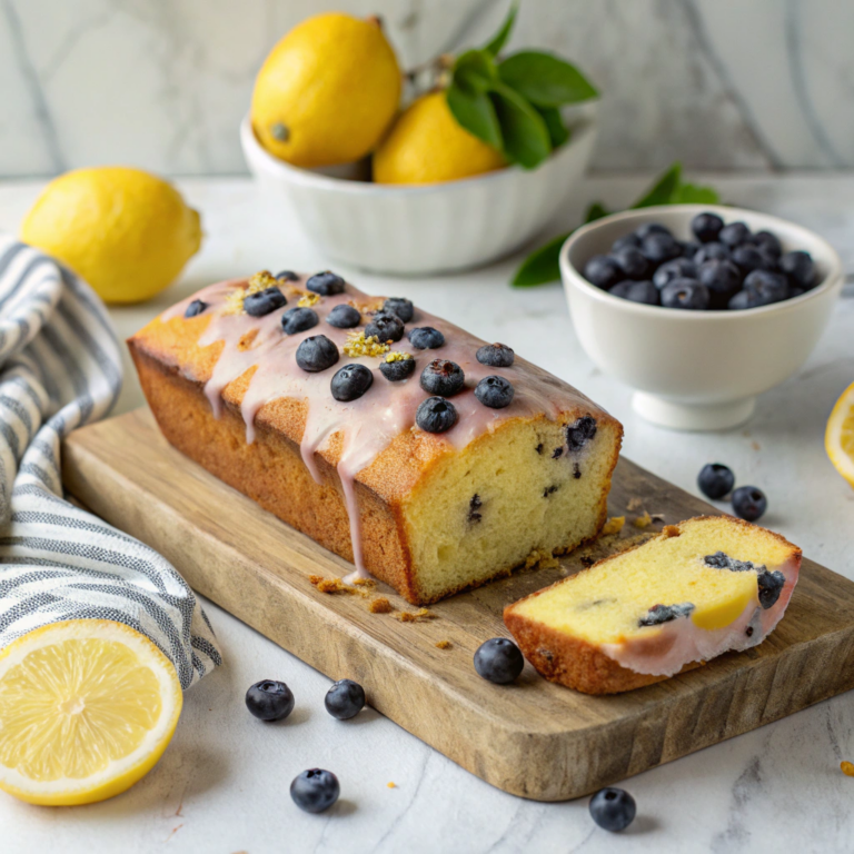 Lemon Blueberry Loaf with Zesty Lemon Glaze Recipe