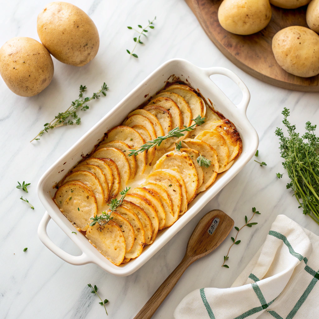 Cheesy Garlic Herb Roasted Potatoes Recipe - Recipe Image