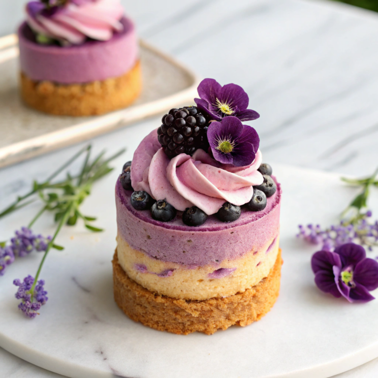Luscious Blackberry Lavender Cheesecakes Recipe