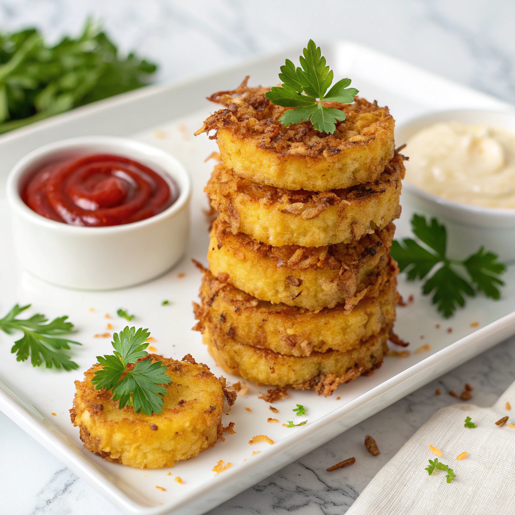 Fried Pineapple Rings Snack: A Deliciously Sweet Treat Recipe - Recipe Image