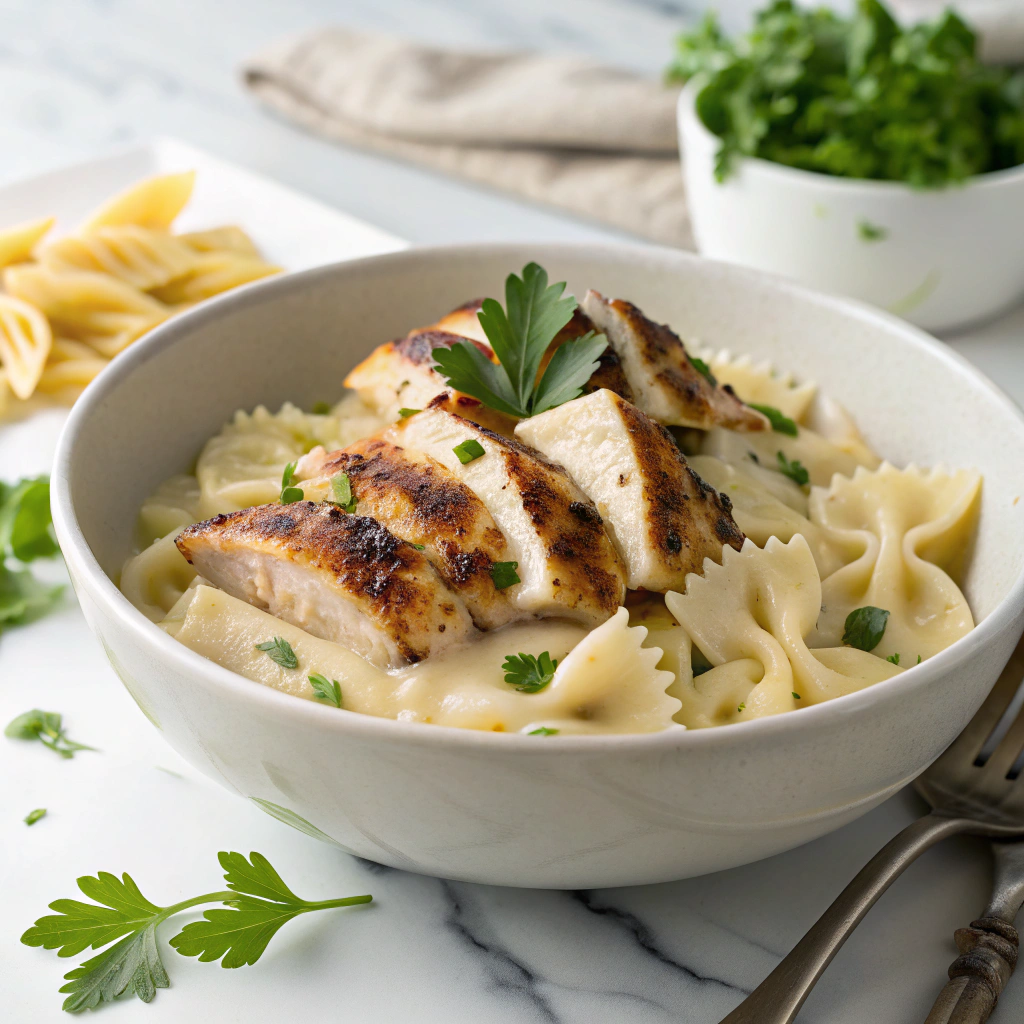 Creamy Garlic Parmesan Chicken Pasta Recipe - Recipe Image