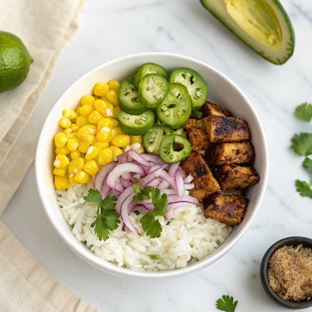 Mexican Street Corn Chicken Rice Bowl Recipe - Recipe Image