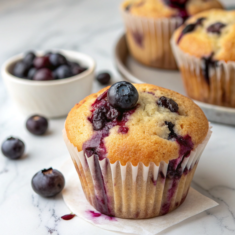 Blueberry Muffins with Lemon Zest and Sugar Topping Recipe