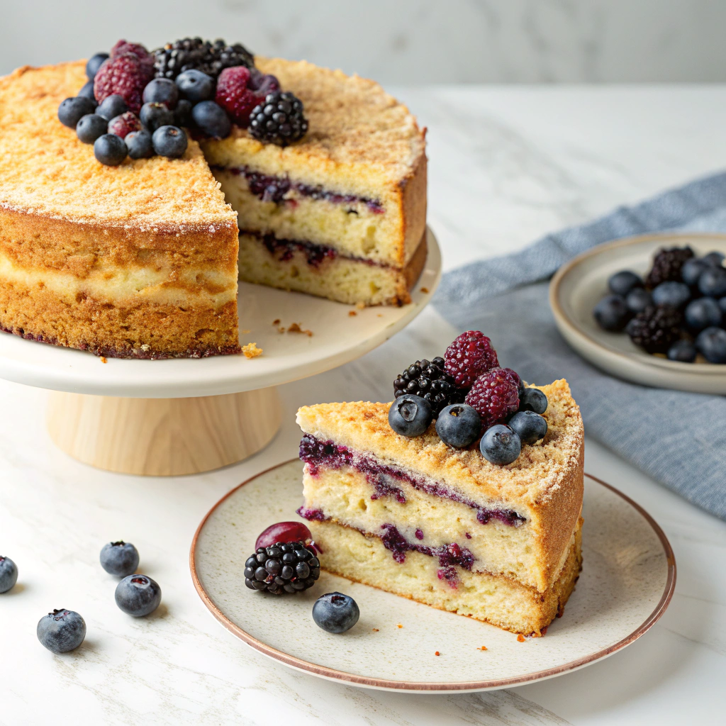 Blueberry Cream Cheese Coffee Cake Recipe - Recipe Image