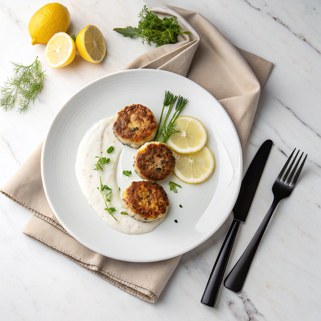 Easy Chickpea Patties with Lemon Garlic Aioli Recipe - Recipe Image