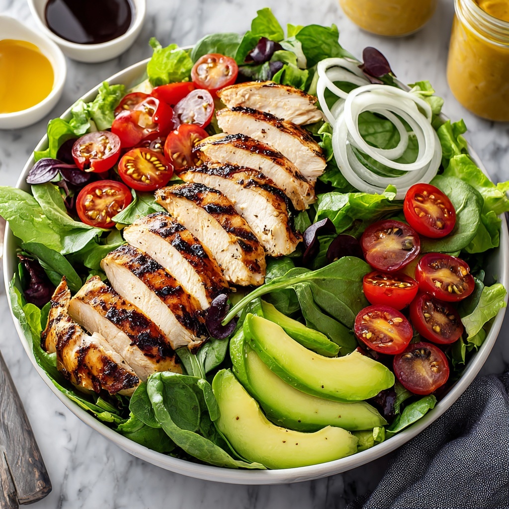 Grilled Chicken Salad with Honey Mustard Dressing Recipe - Recipe Image