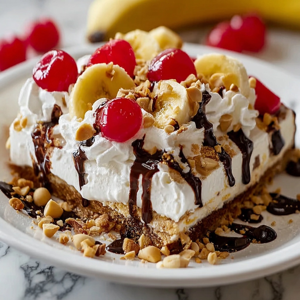 Heavenly No-Bake Banana Split Cheesecake Recipe - Recipe Image