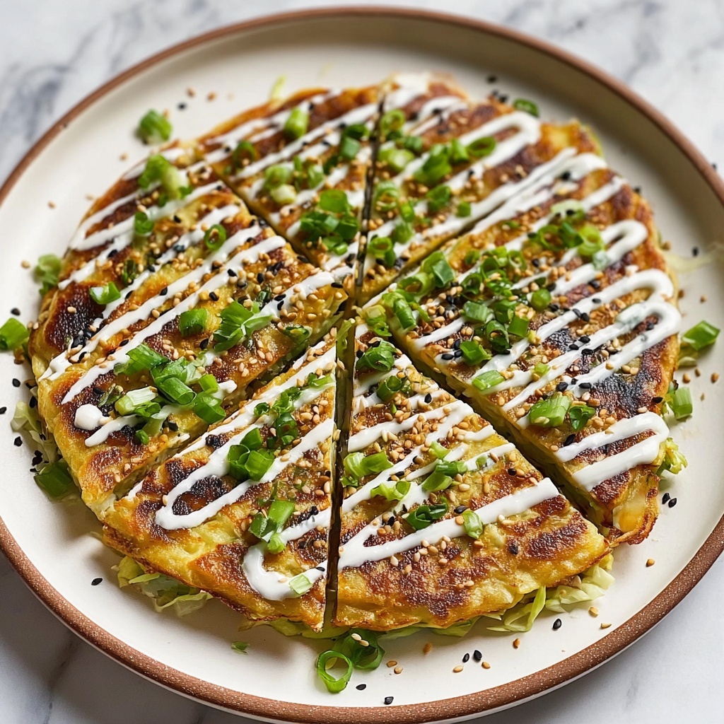 Okonomiyaki: Japanese Cabbage Pancake Recipe - Recipe Image