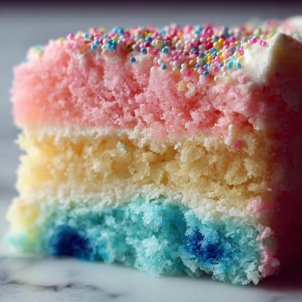 Cotton Candy Poke Cake Recipe - Recipe Image