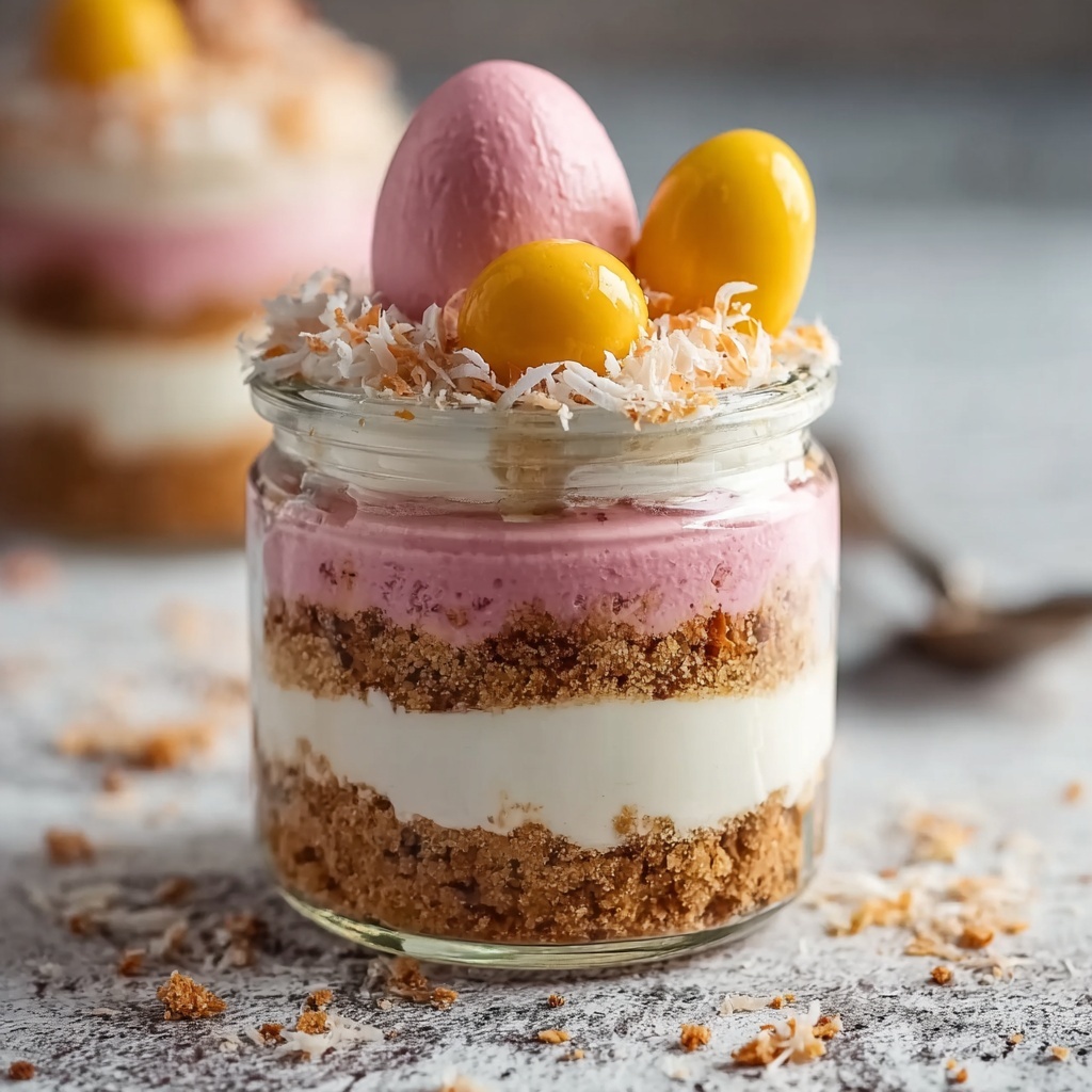 Easter Egg Cheesecake Jars Recipe - Recipe Image