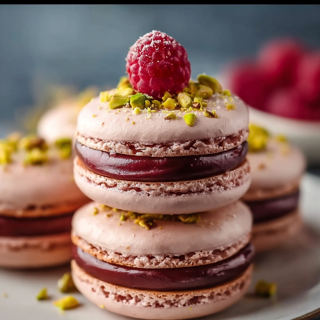 Luxurious Raspberry Pistachio Macarons: A Delightful Treat Recipe - Recipe Image