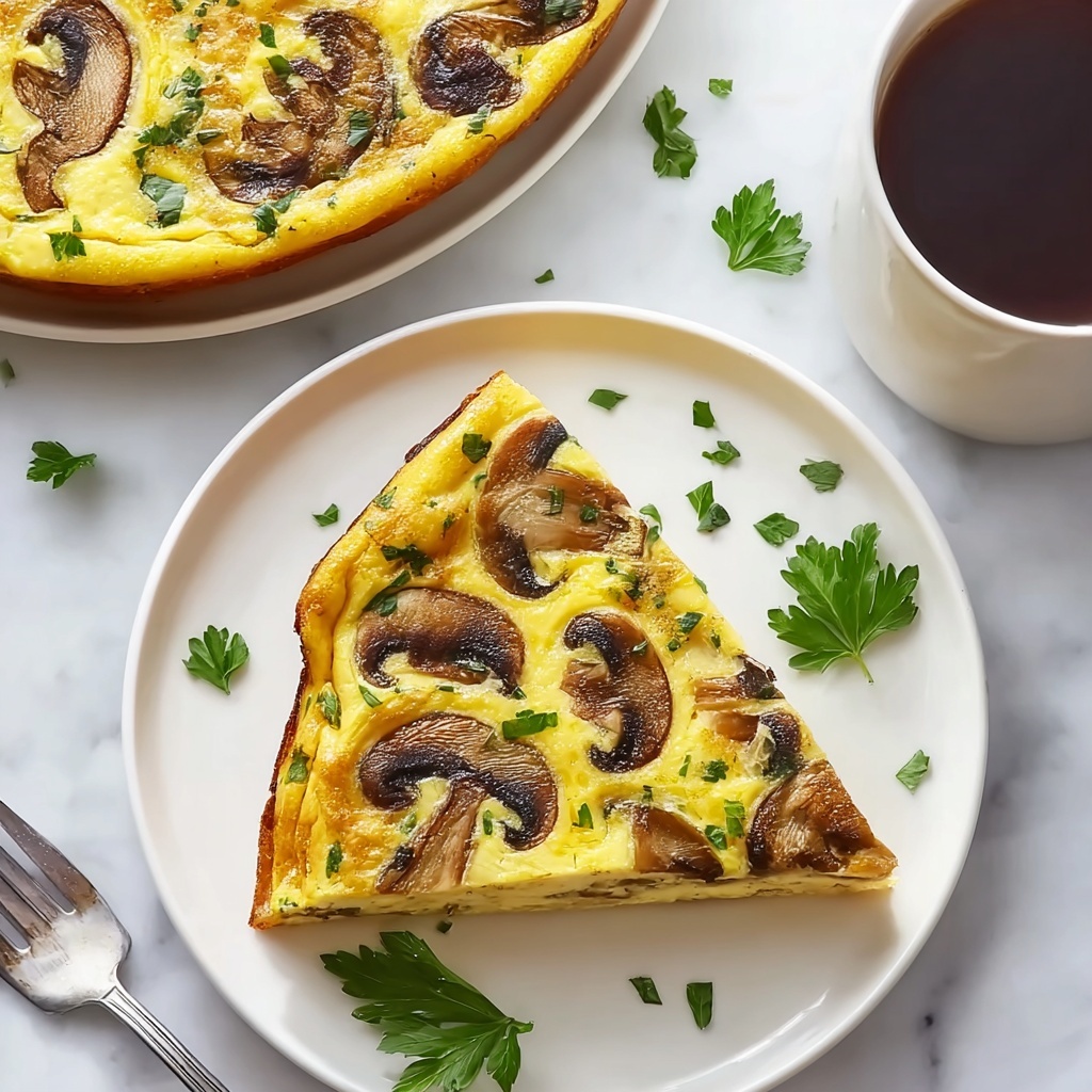 Spinach and Mushroom Frittata with Roasted Tomatoes Recipe - Recipe Image