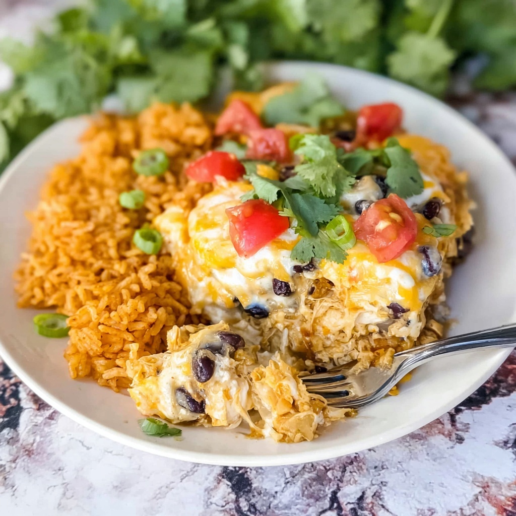 Green Chile Chicken Tortilla Casserole Recipe - Recipe Image