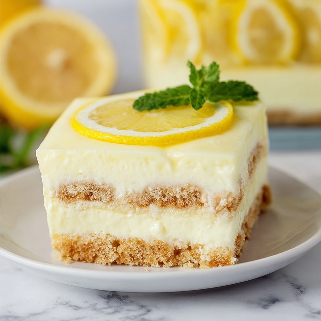 No-Bake Lemon Eclair Cake Recipe - Recipe Image