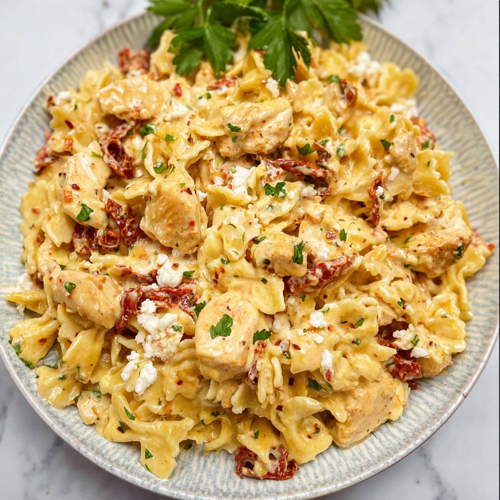 One-Pot Chicken Feta Alfredo Recipe - Recipe Image
