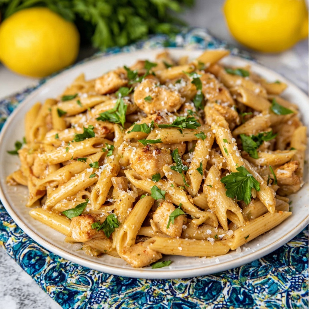 One-Pot Lemon Chicken Pasta Recipe - Recipe Image