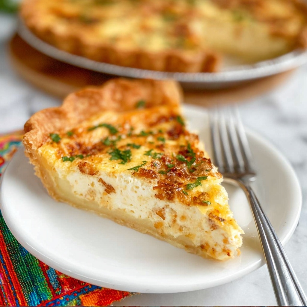 French Onion Chicken Quiche Recipe - Recipe Image