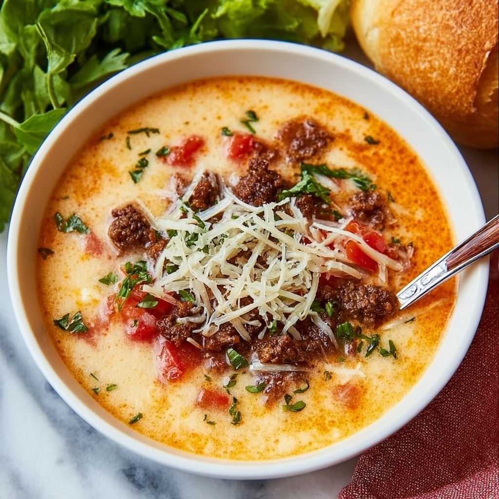 Slow Cooker Pizza Soup Recipe - Recipe Image