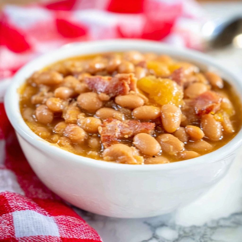 Slow Cooker Baked Beans with Pulled Pork and Pineapple Recipe - Recipe Image