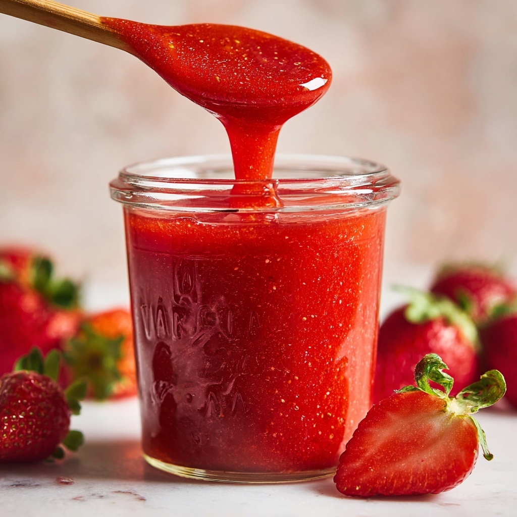 Quick & Easy Strawberry Coulis (Strawberry Sauce) Recipe - Recipe Image