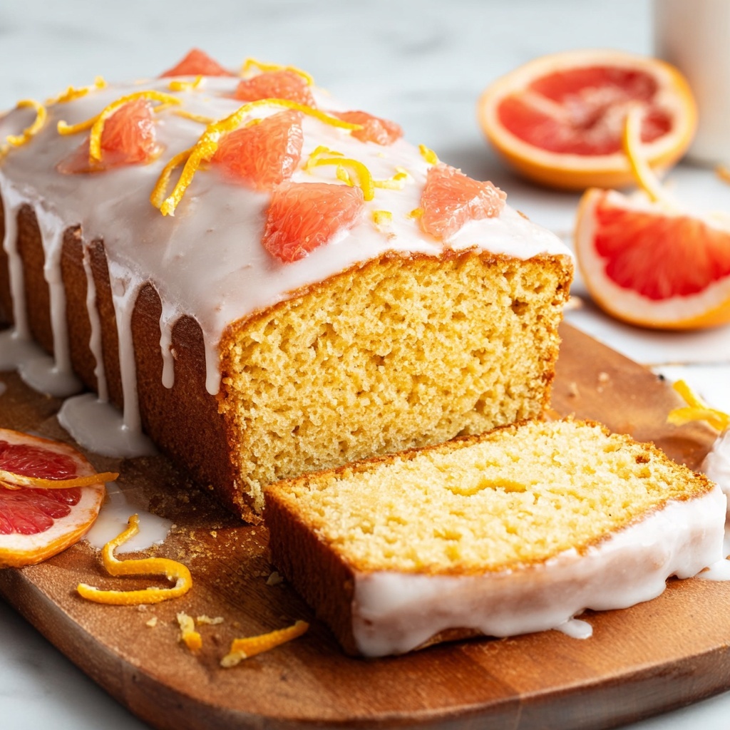 Moist Vegan Grapefruit Loaf Cake Recipe - Recipe Image