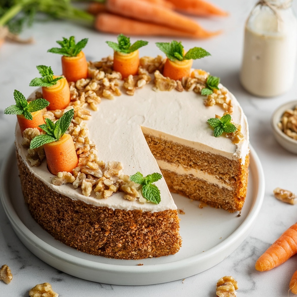 No-Bake Carrot Cake Cheesecake (Vegan & Gluten-Free) Recipe - Recipe Image