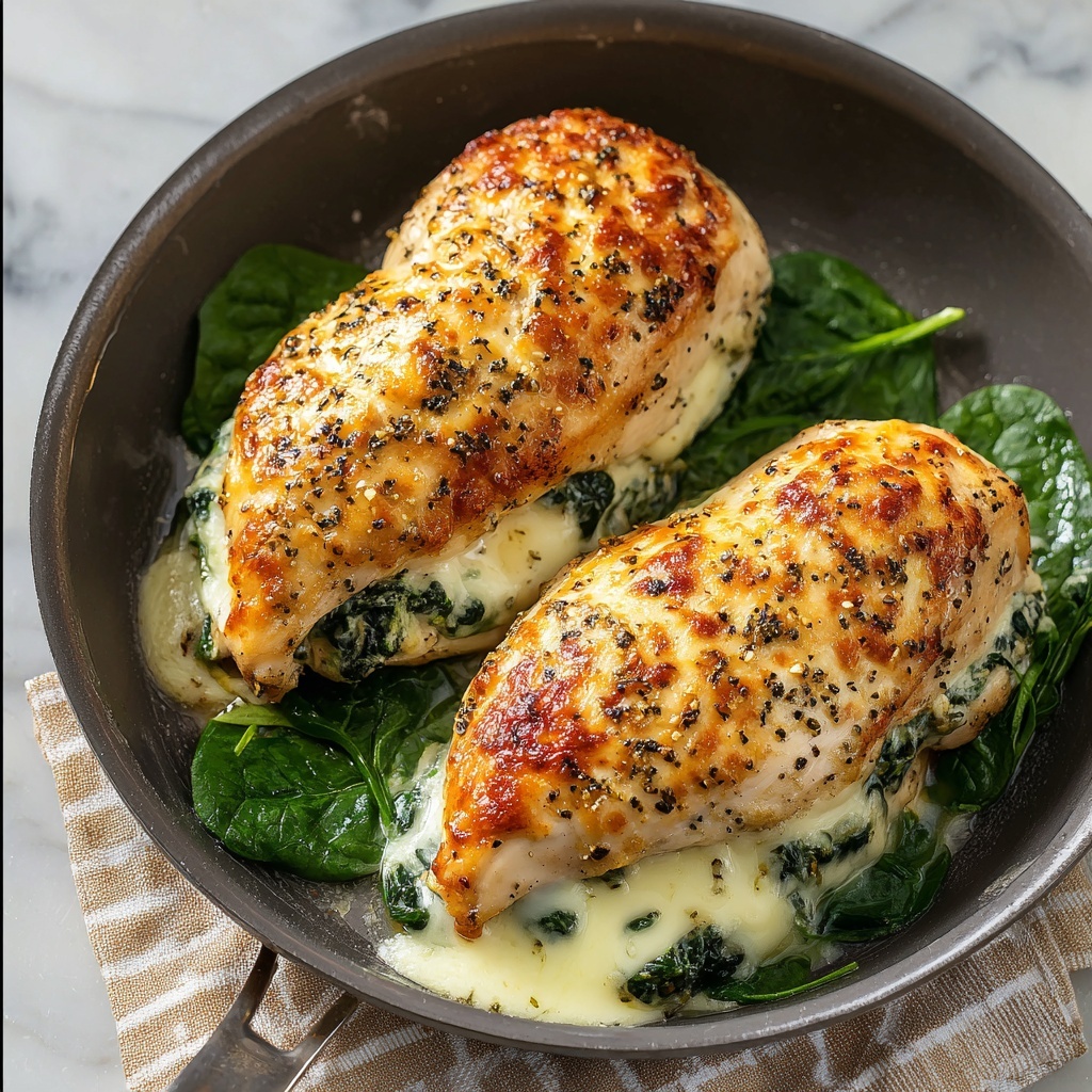 Spinach and Cheese Stuffed Chicken Breast Recipe - Recipe Image