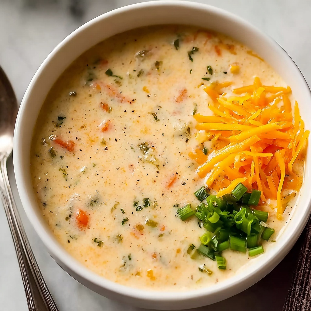 Creamy Potato and Carrot Soup with Cheddar and Green Onions Recipe - Recipe Image