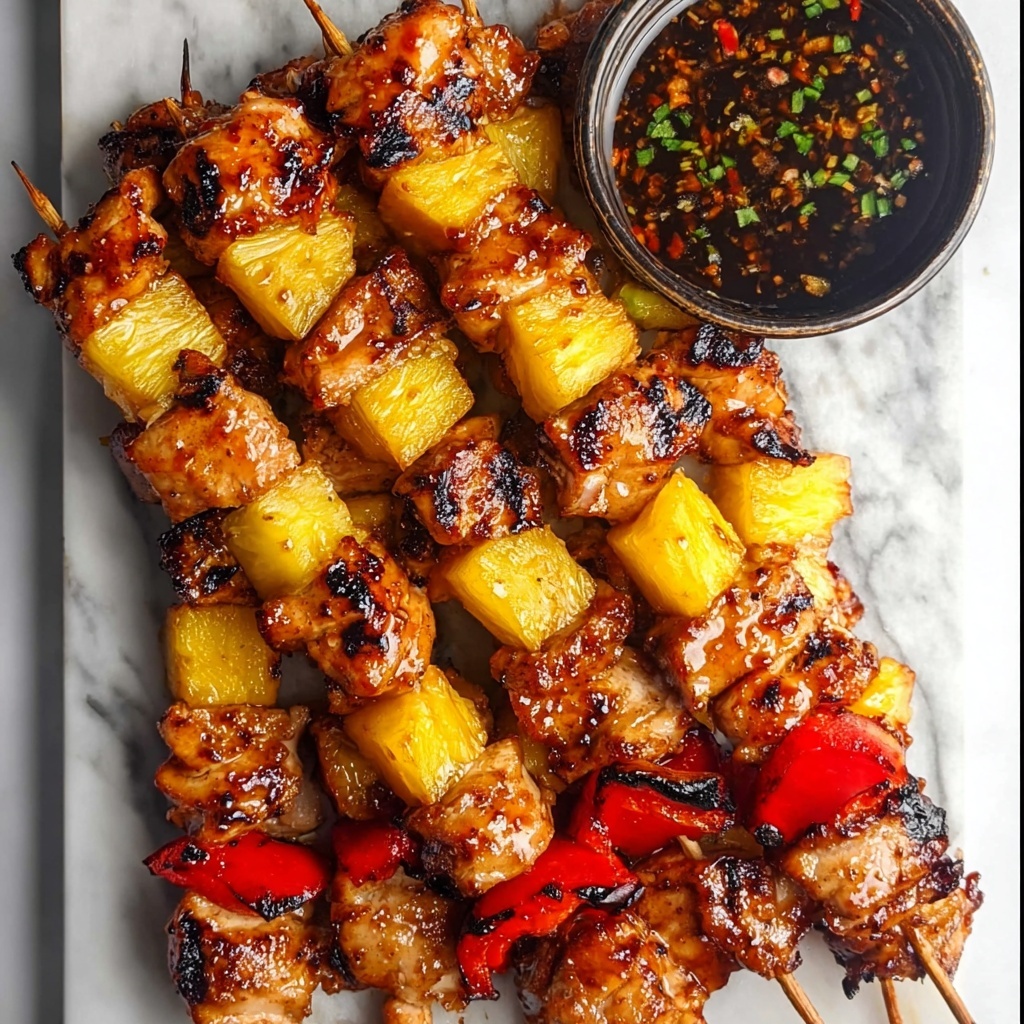 BBQ Pineapple Chicken Kabobs Recipe - Recipe Image