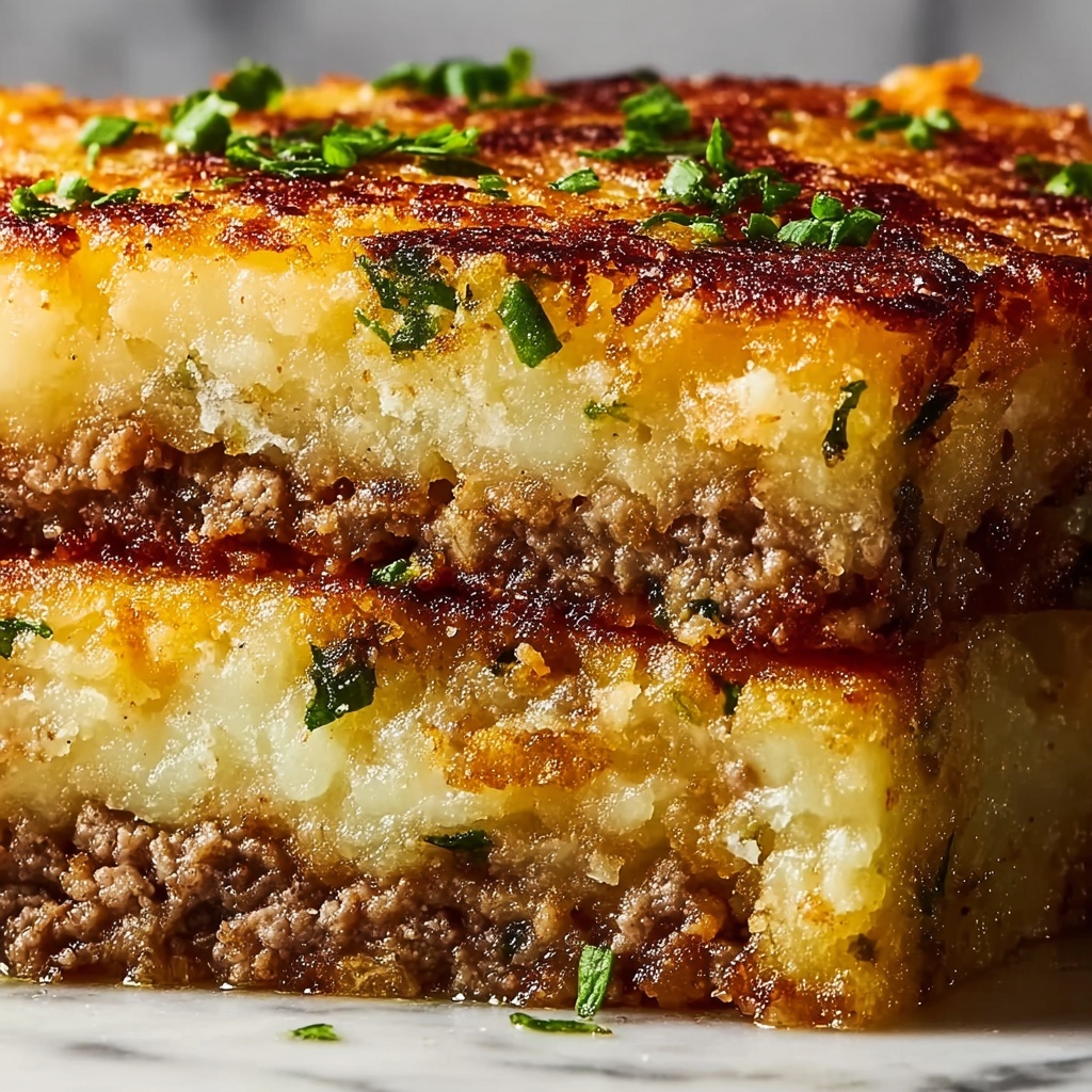 Mashed Potato Pancakes with Ground Beef Filling Recipe - Recipe Image