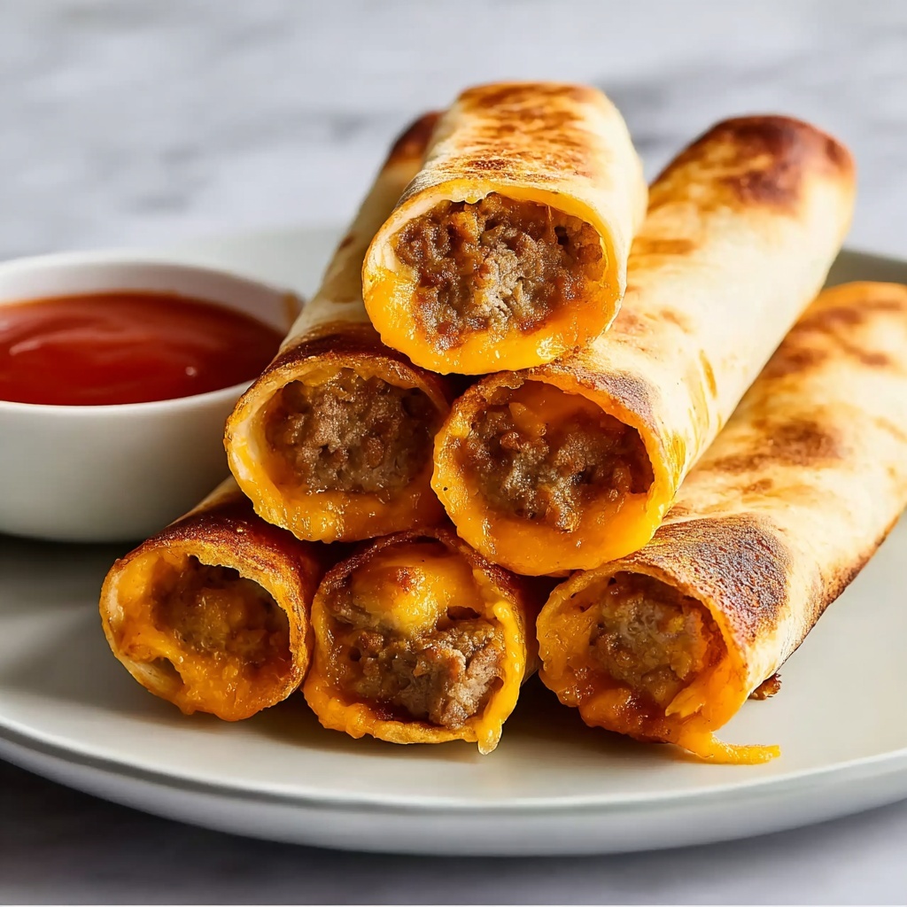 Breakfast Sausage and Egg Taquitos Recipe - Recipe Image