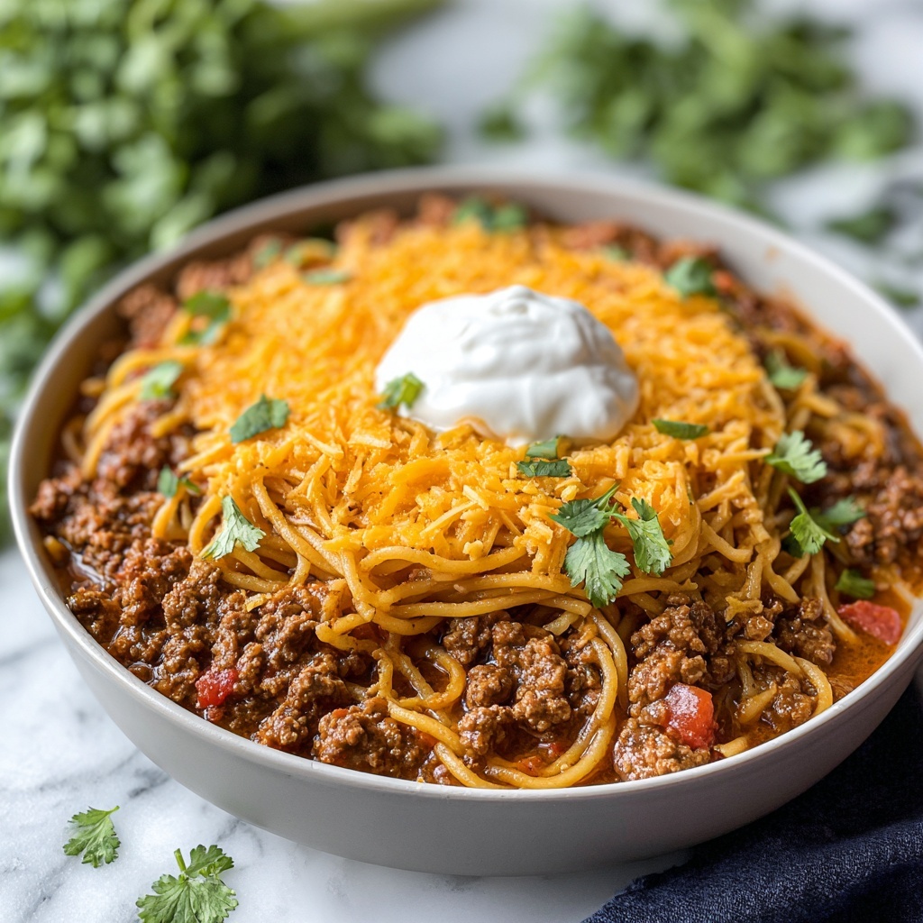 Taco Spaghetti Recipe - Recipe Image