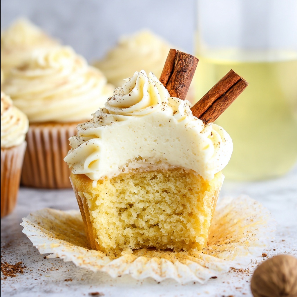 Eggnog Cupcakes with Creamy Eggnog Buttercream Recipe - Recipe Image